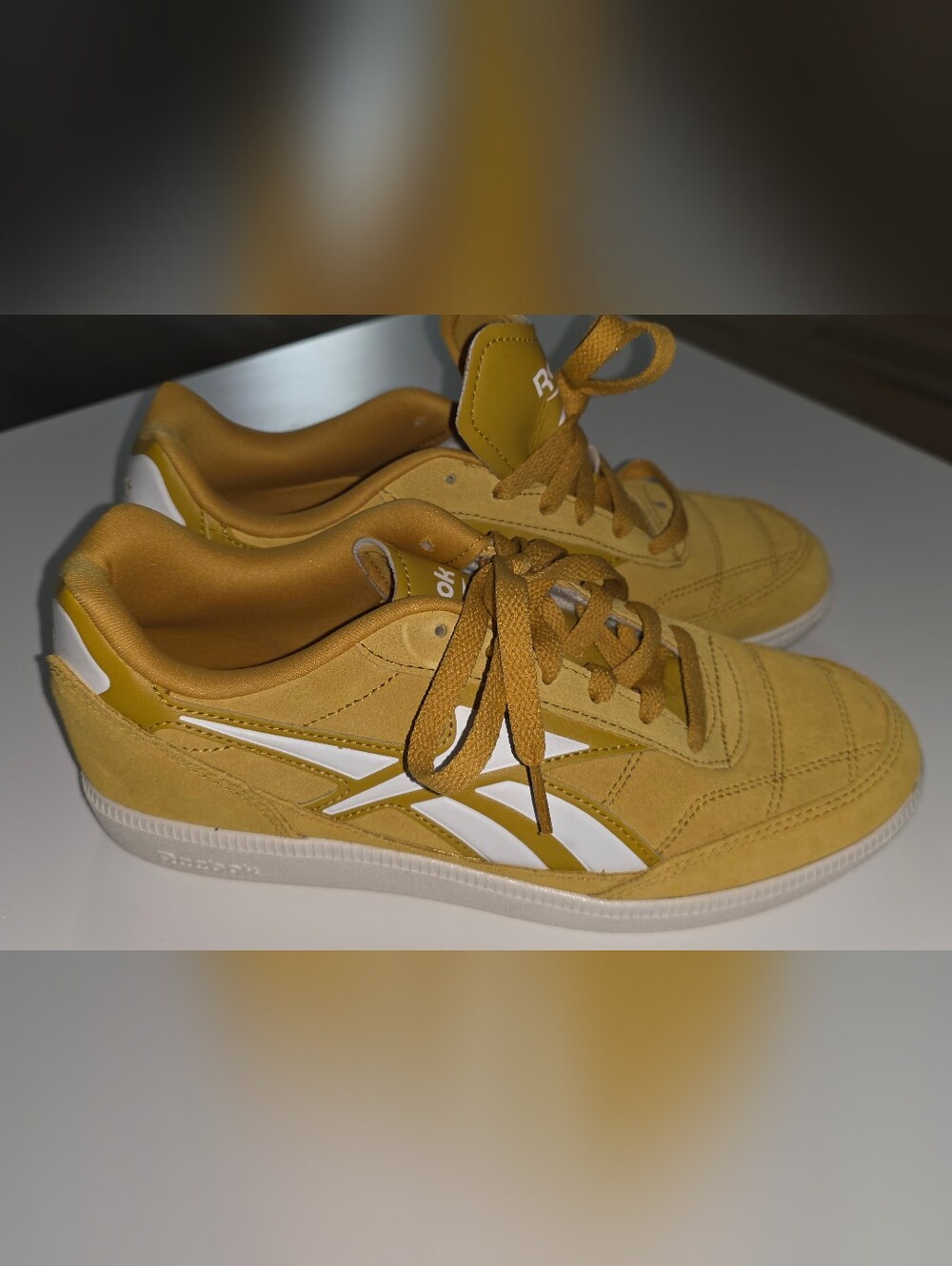 Reebok Suede Sneakers - Mustard Yellow with White Accents